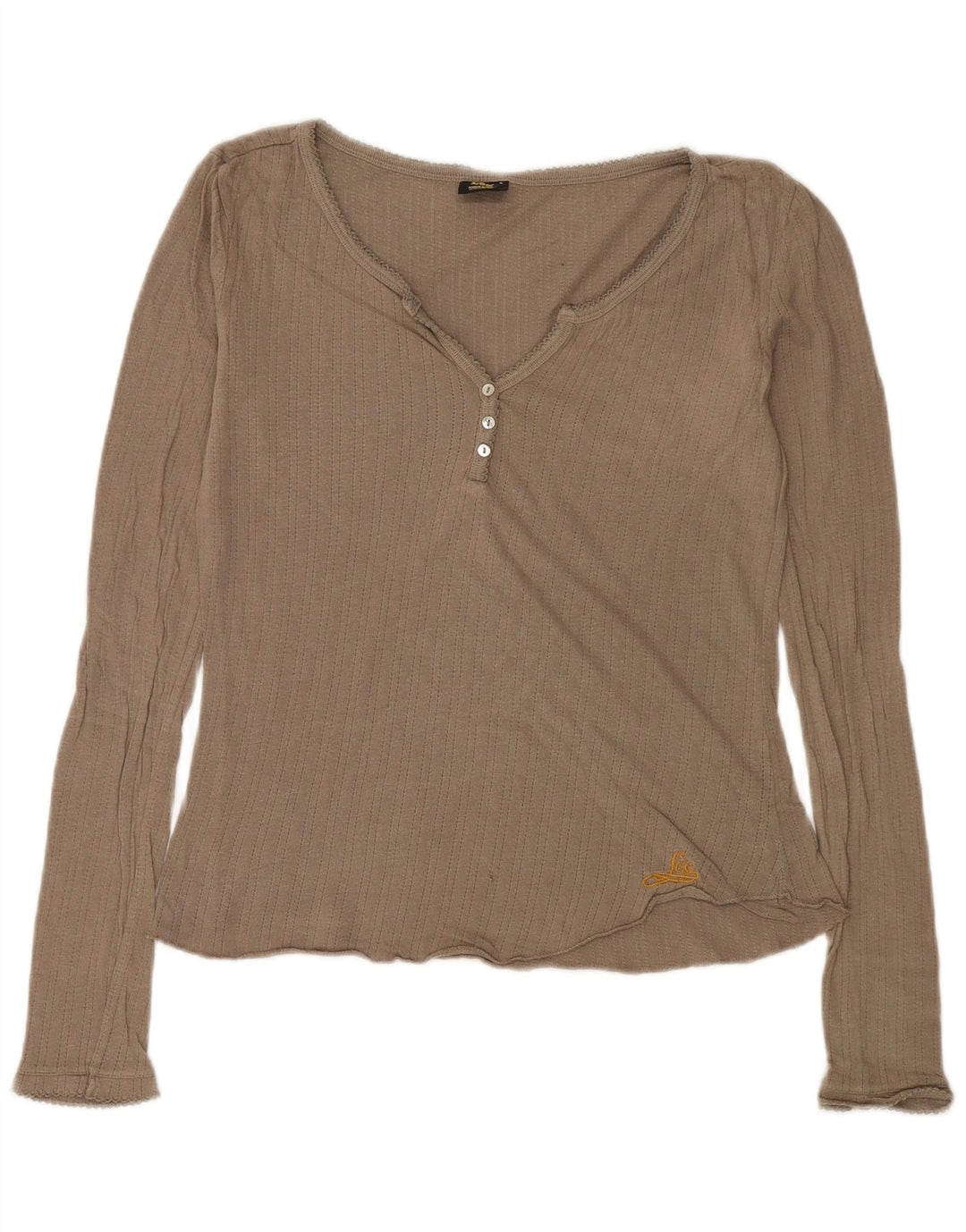 Lee Haut à manches longues pour femme UK 44 Large Beige