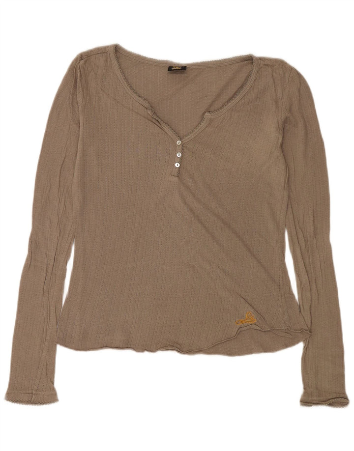 Lee Haut à manches longues pour femme UK 44 Large Beige