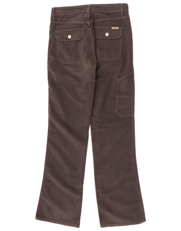 Diesel Pantalon Cargo Bootcut Velours Femme W27 L32 Gris Coton