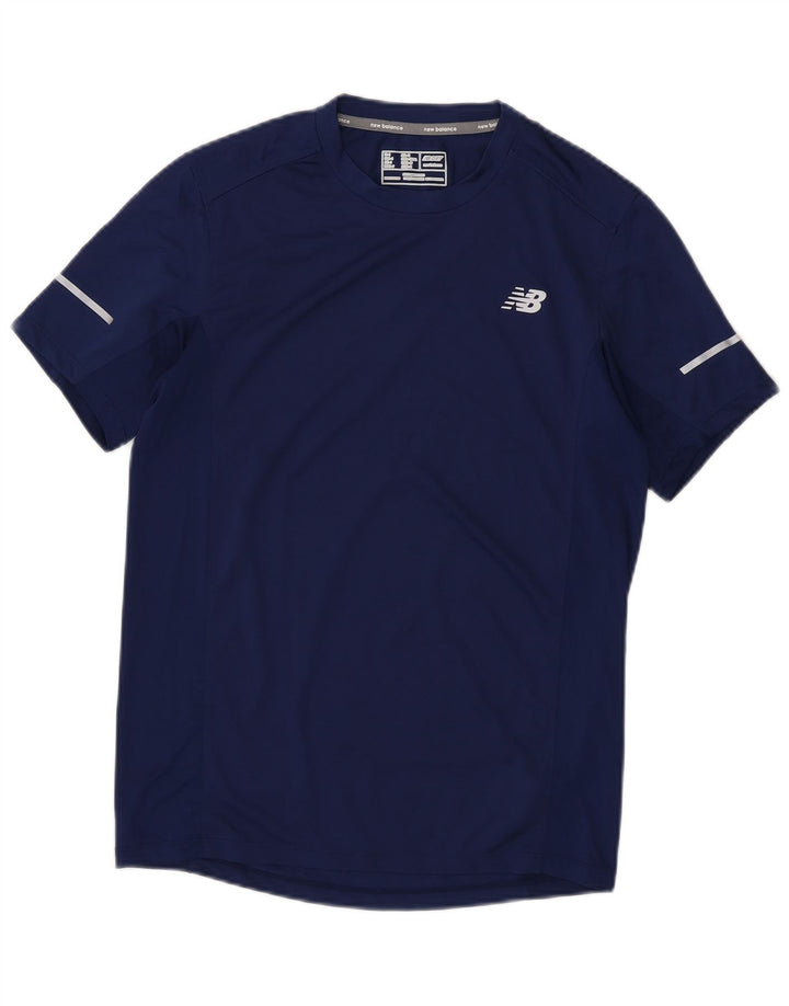 New Balance T-Shirt Homme Haut Petit Bleu Marine Polyester