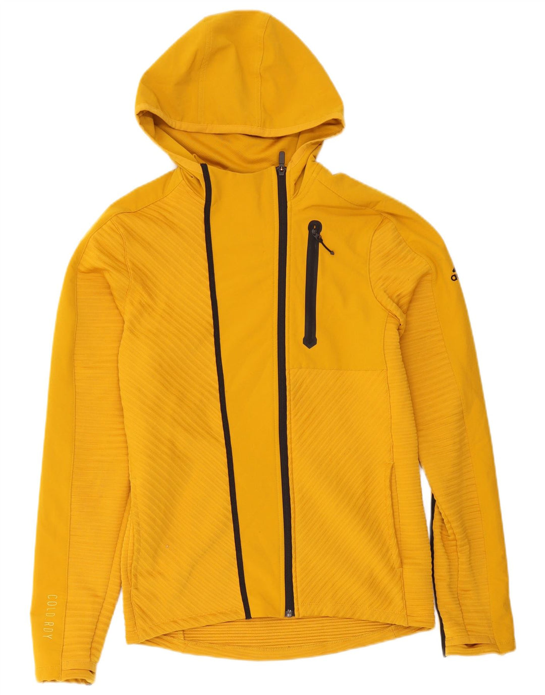 Adidas Pull à capuche zippé pour homme Petit jaune Polyester
