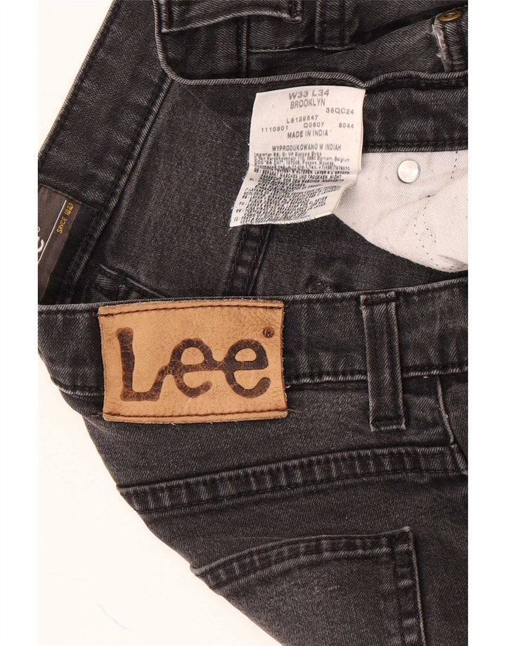 Lee Jean Droit Brooklyn W33 L31 Homme Noir Coton