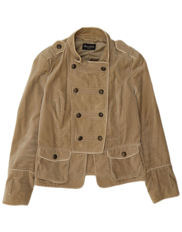 Massimo Dutti Veste blazer militaire double boutonnage pour femme UK 18 XL Beige
