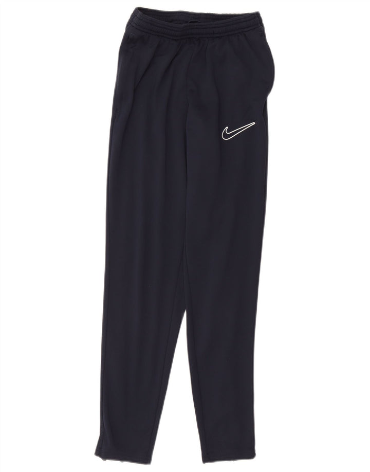 NIKE Pantalon de survêtement graphique Dri Fit pour hommes, petit, bleu marine, en polyester