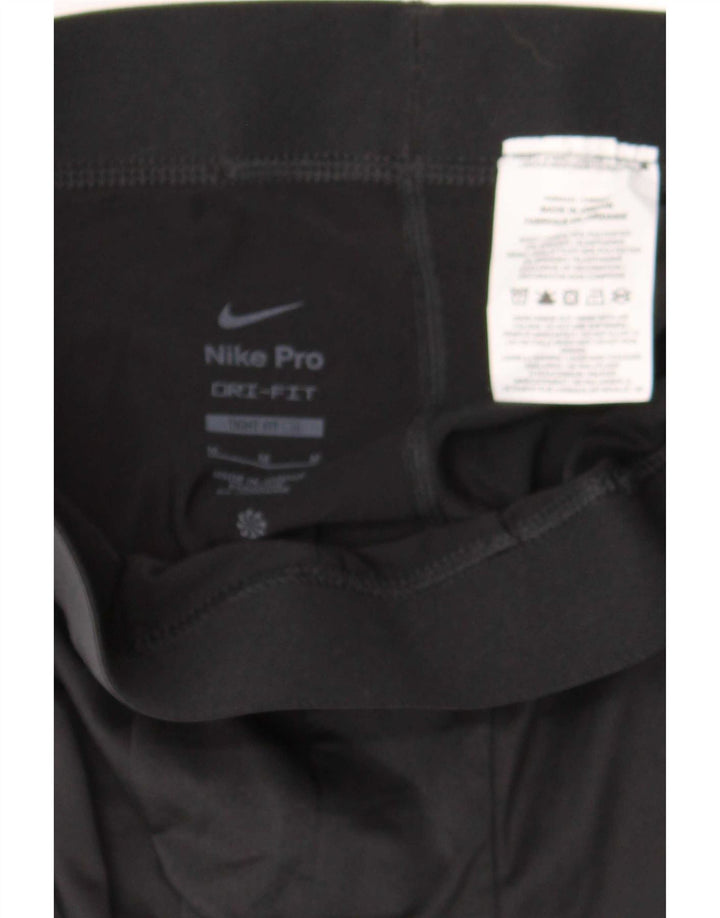 Legging court Nike pour femme, coupe serrée, UK 12, noir moyen, polyester