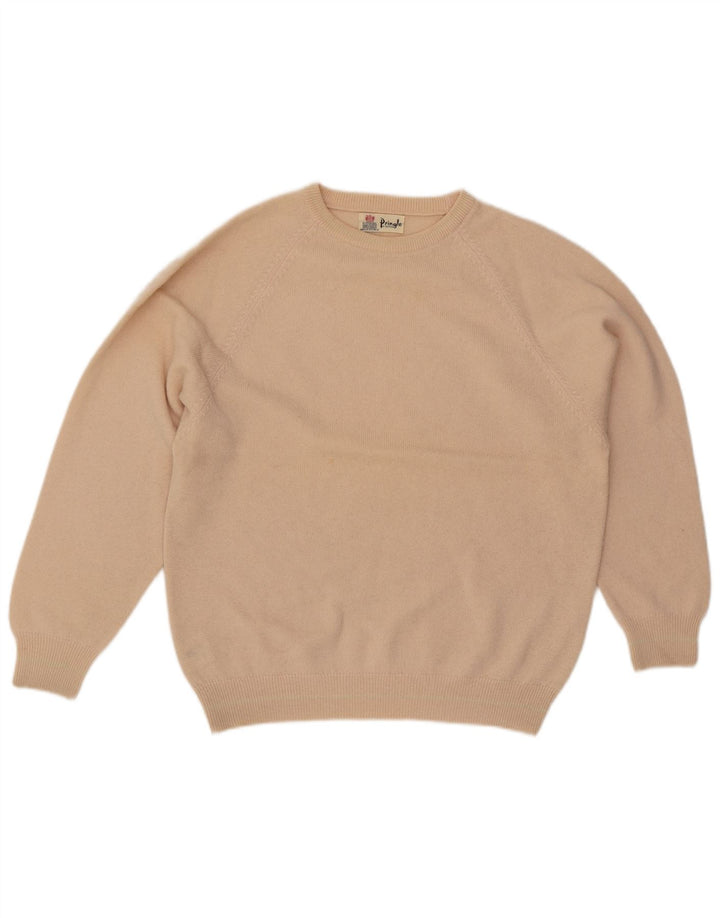 Pringle Pull ample à col rond pour homme en laine beige