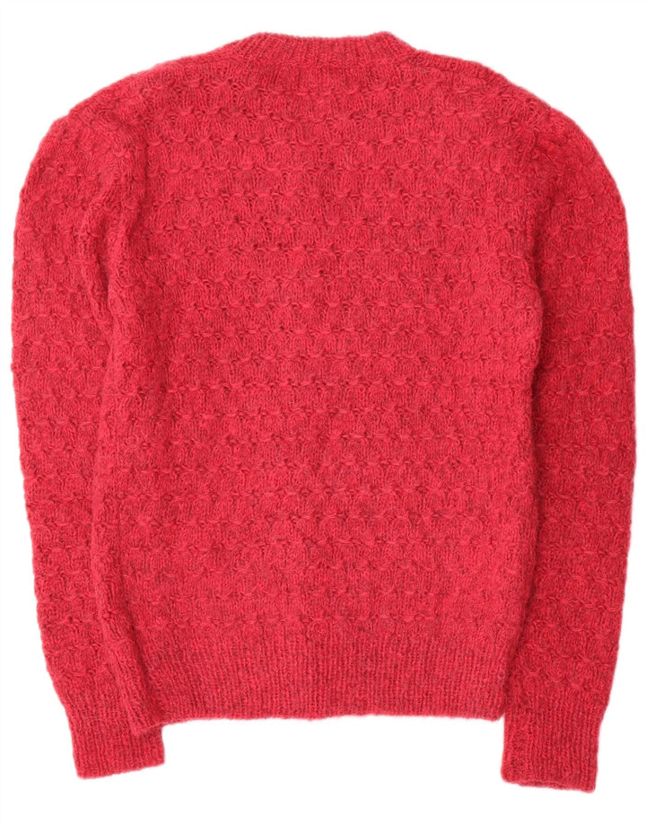 vintage Femme Jumper Sweater UK 16 Grand Rouge