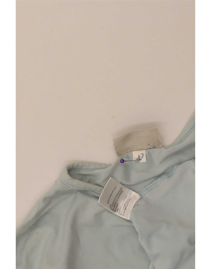 Asics Haut à manches longues pour femme UK 14 Large Bleu Coton