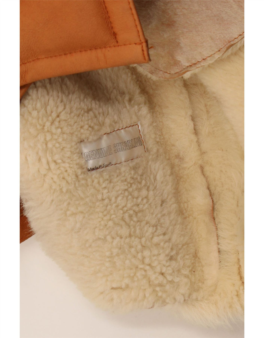 veste en peau de mouton homme vintage UK 36 Petite peau de mouton brune