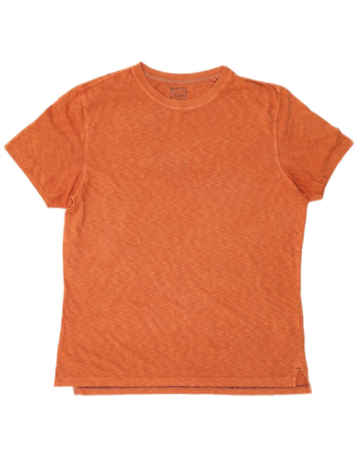 WHITE STUFF T-Shirt Homme Coton Chiné Orange Moyen