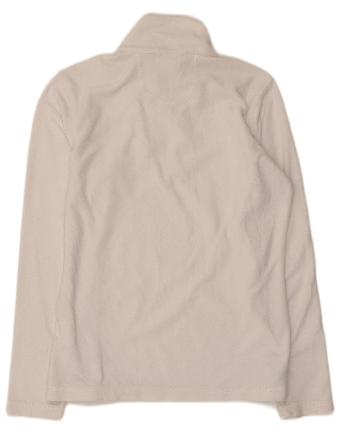 Diadora Pull polaire à col zippé pour femme UK 12 Medium Blanc Polyester