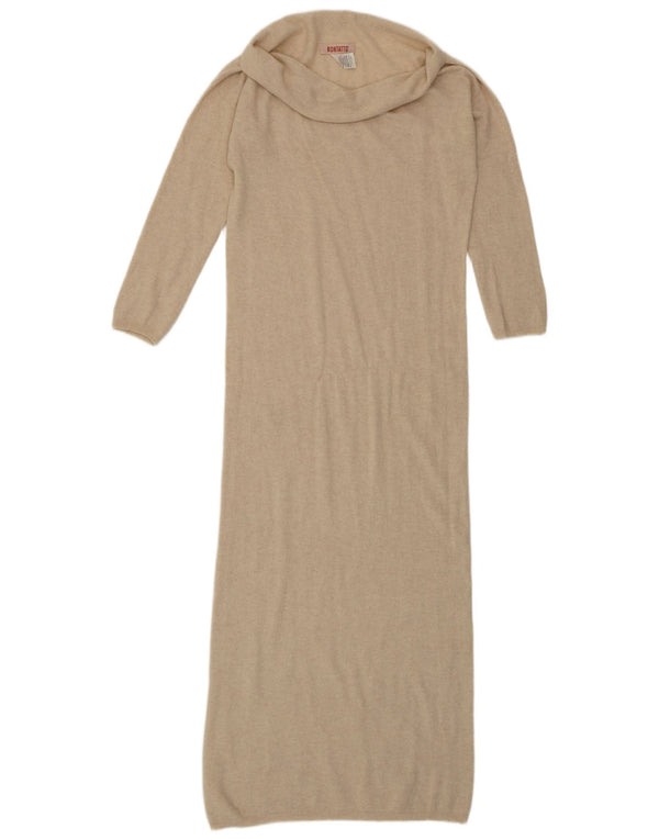 KONTATTO Robe pull longue à col roulé pour femme UK 44 Beige moyen en polyamide