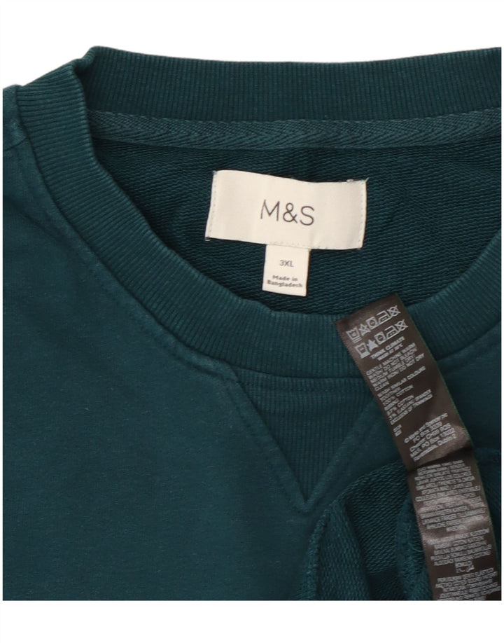 Marks & Spencer Sweat-shirt pour homme en coton vert 3XL
