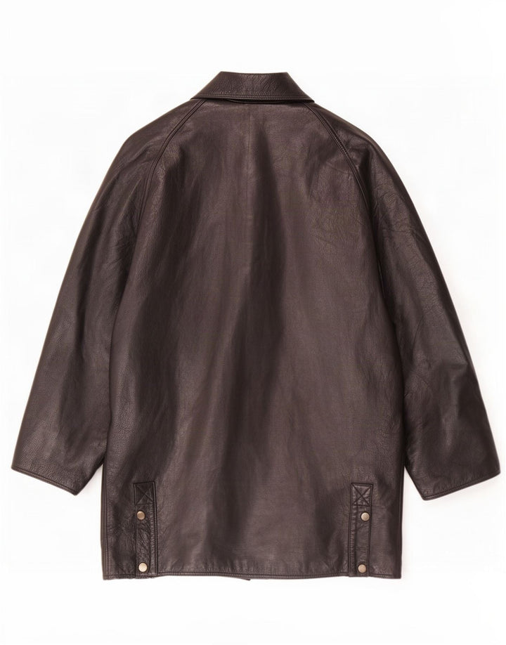 manteau en cuir homme vintage UK 40 Grand Noir
