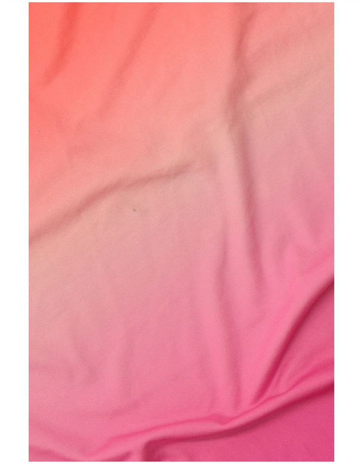 FILA T-Shirt Femme UK 12 Rose Moyen Colourblock