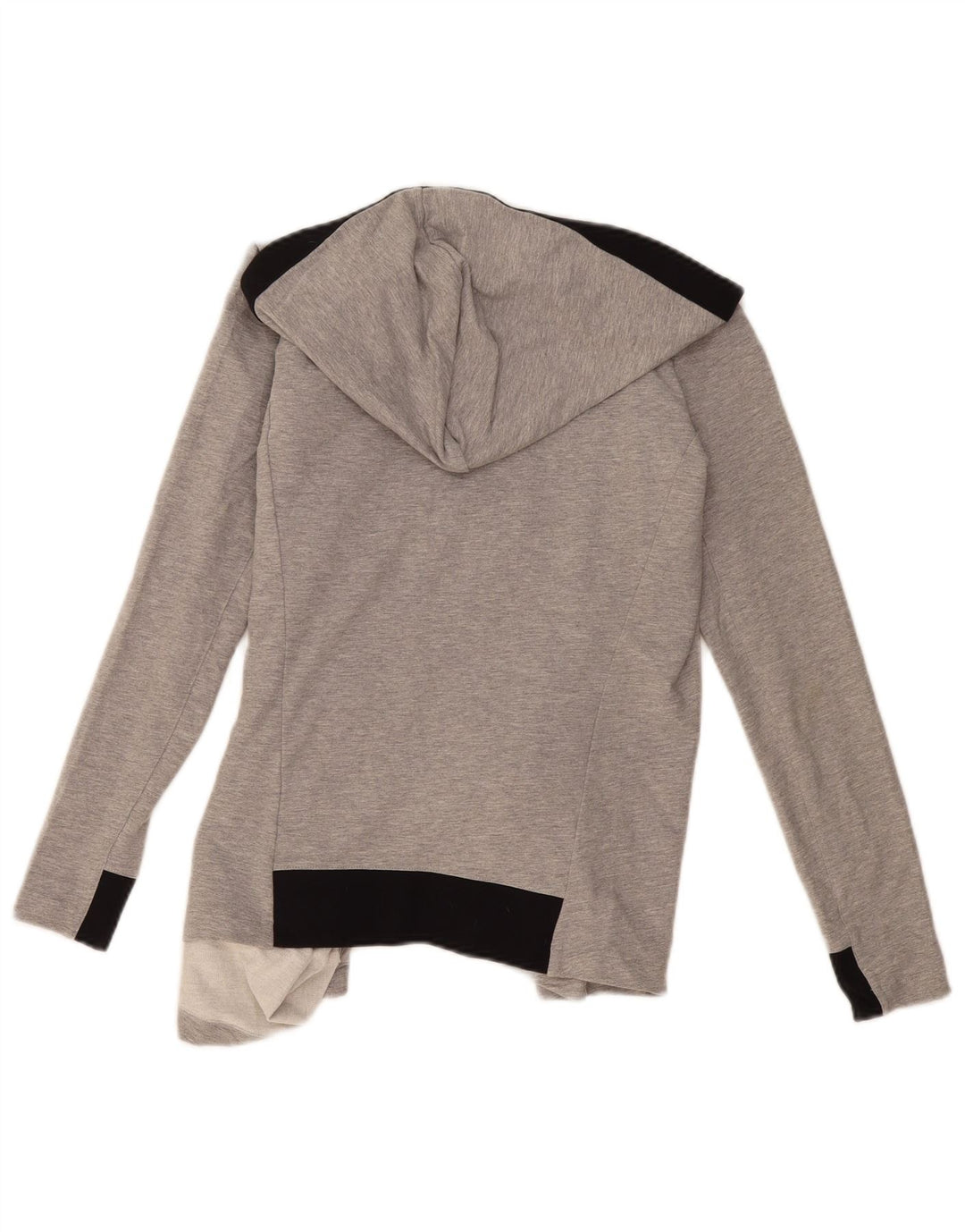 ADIDAS Pull cardigan à capuche pour femme UK 12/14 Gris moyen Colourblock