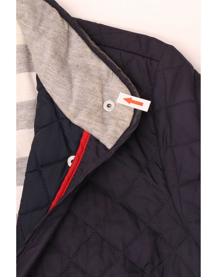 Tommy Hilfiger Veste matelassée pour femme UK 10 Small Bleu marine Polyester