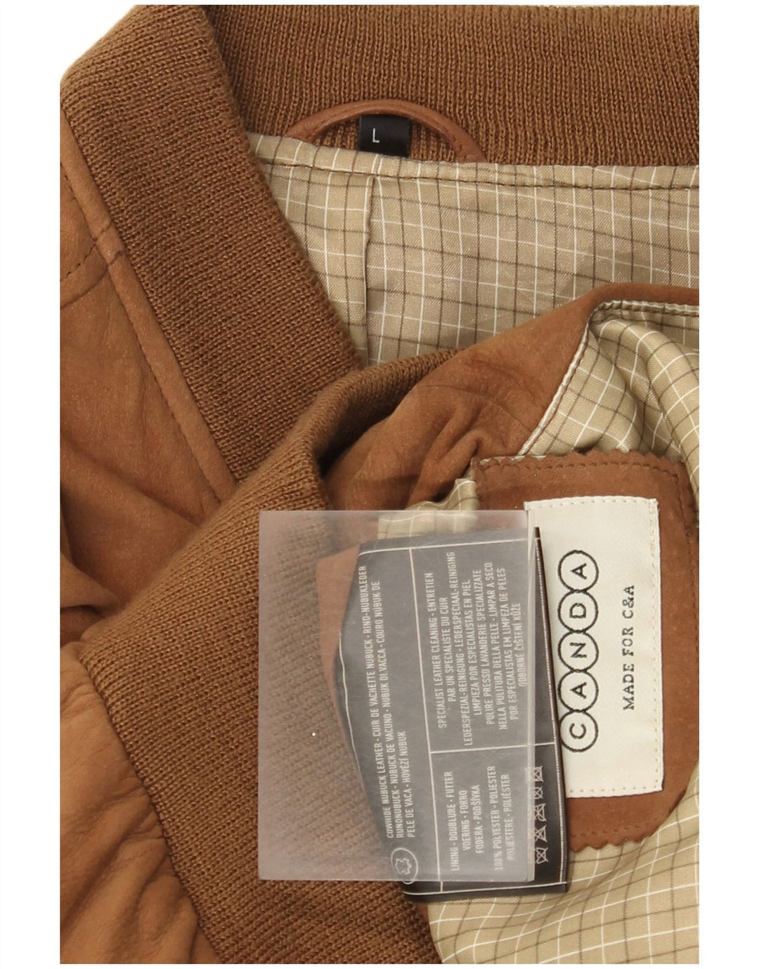 Canda Veste Bomber en Daim pour Homme UK 40 Grand Cuir Marron