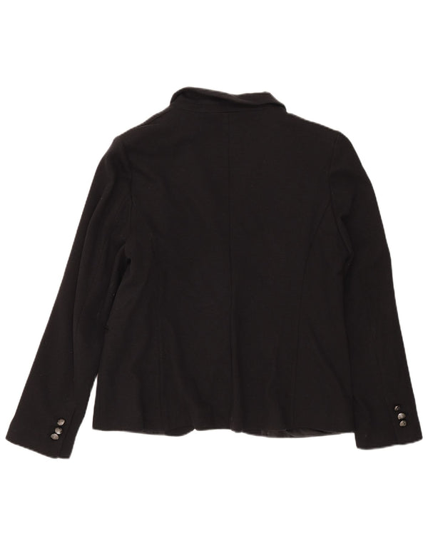 Marks & Spencer Veste blazer à 1 bouton pour femme UK 16 Grand coton noir