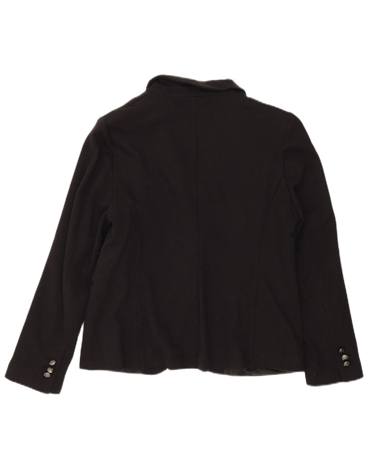 Marks & Spencer Veste blazer à 1 bouton pour femme UK 16 Grand coton noir