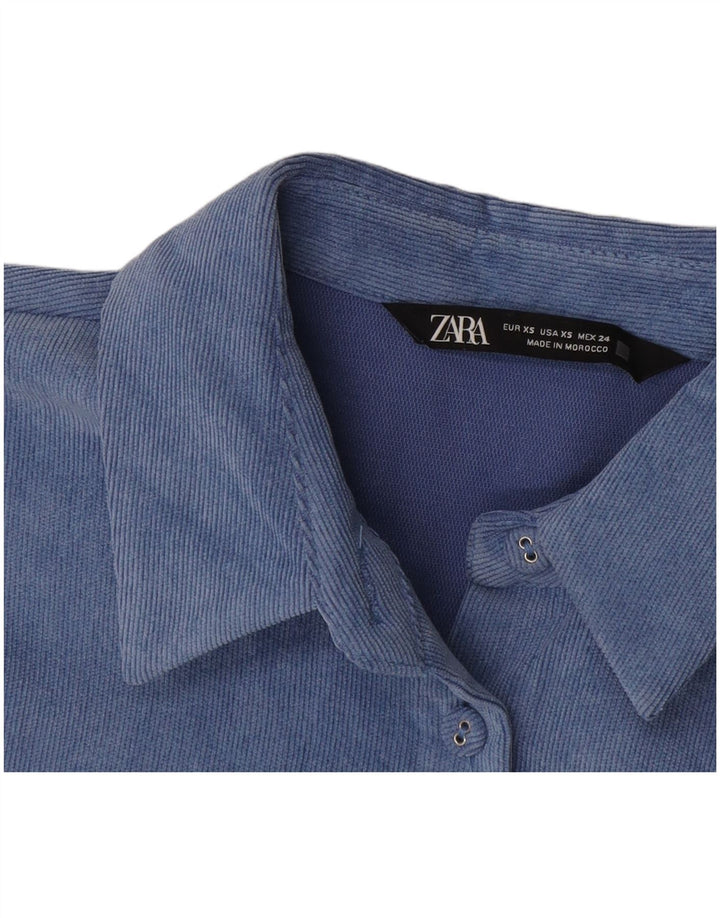 Zara Chemise surdimensionnée pour hommes UK 6 XS Bleu