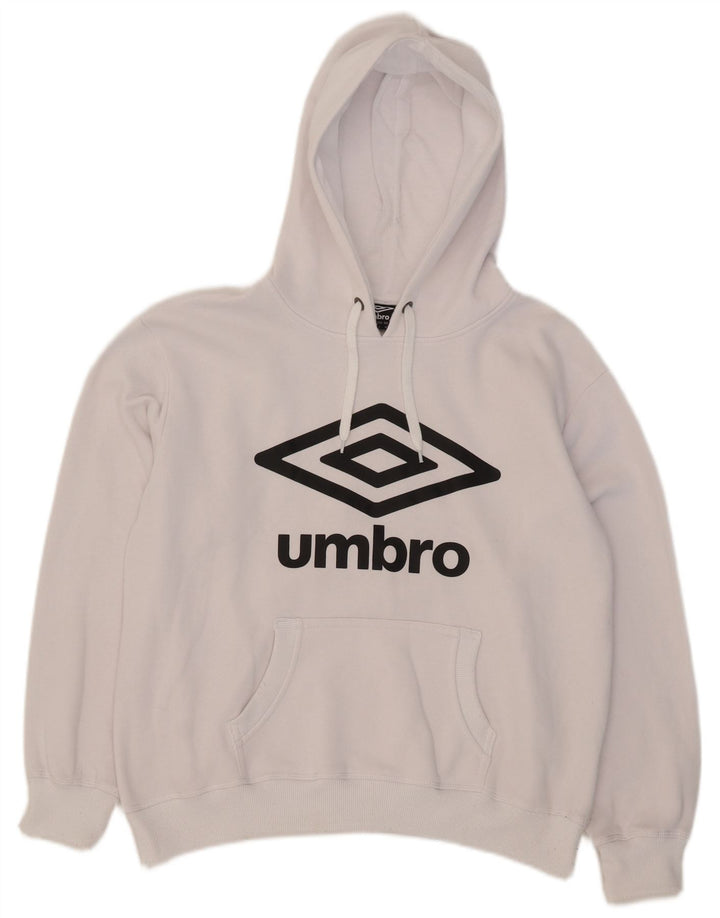 Umbro Pull à Capuche Graphique Homme Blanc Moyen Coton