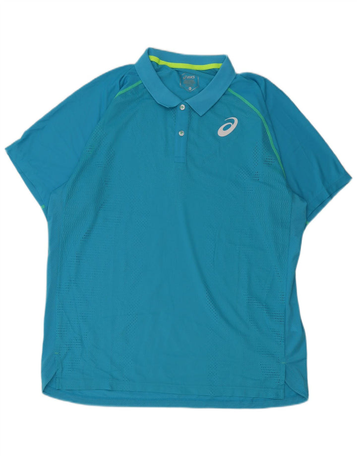 Asics Polo Homme XL Bleu Polyester