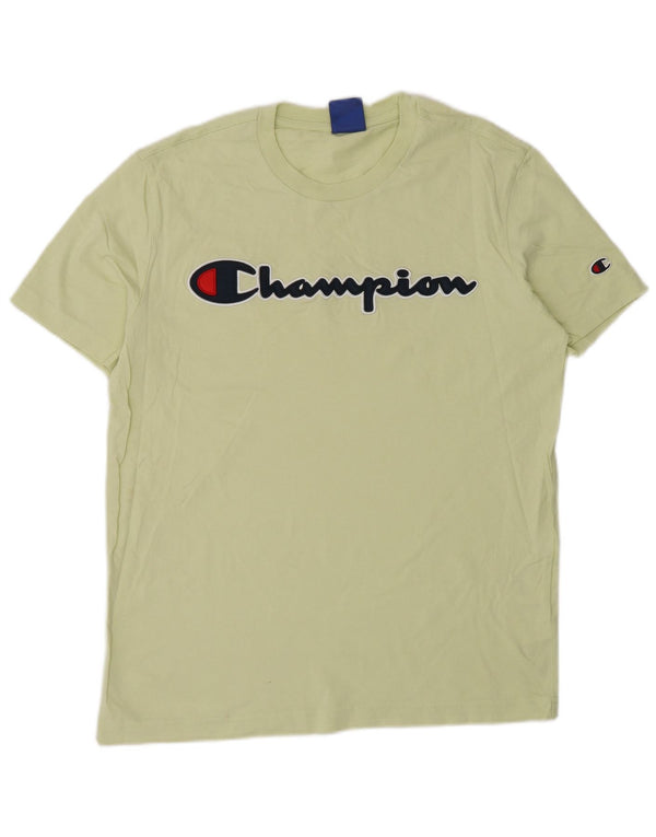 Champion T-Shirt Graphique Homme Petit Vert Coton