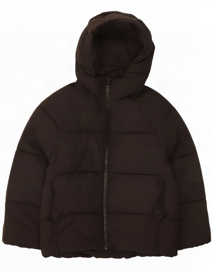 Zara Veste matelassée à capuche fille 9-10 ans Noir Polyester
