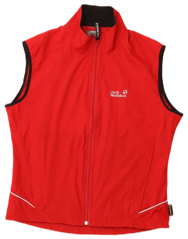 JACK WOLFSKIN Mens Sleeveless Tracksuit Top Jacket UK 36/38 Medium Red
