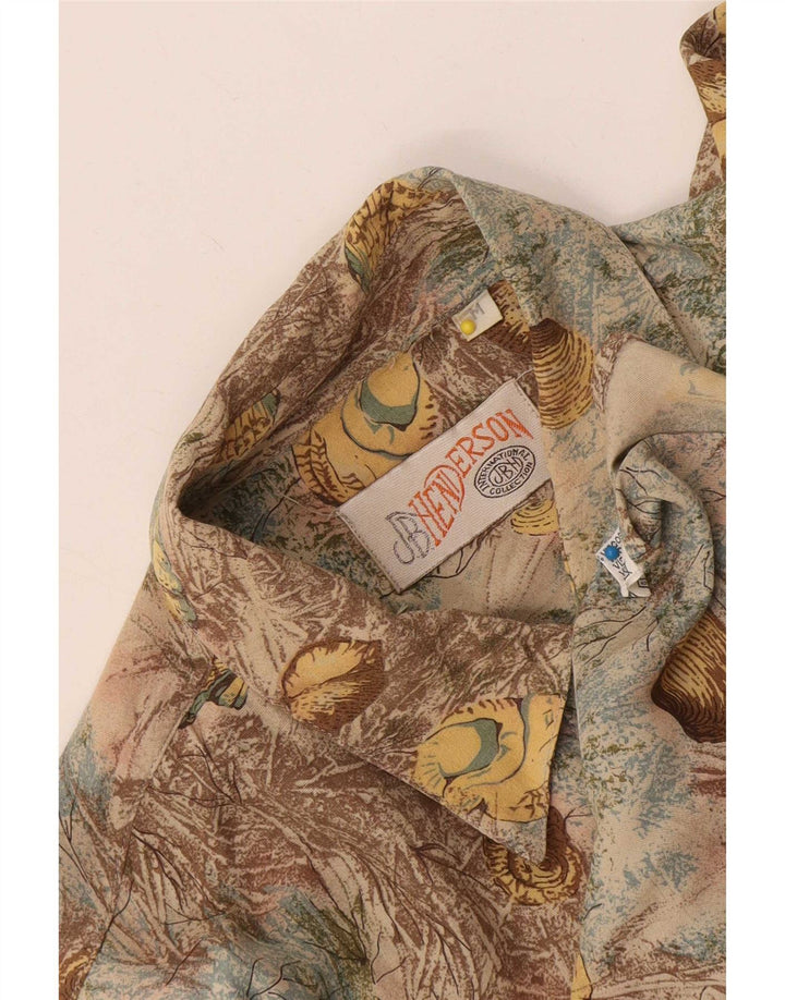 Chemise graphique vintage à manches courtes pour hommes, papillon multicolore moyen