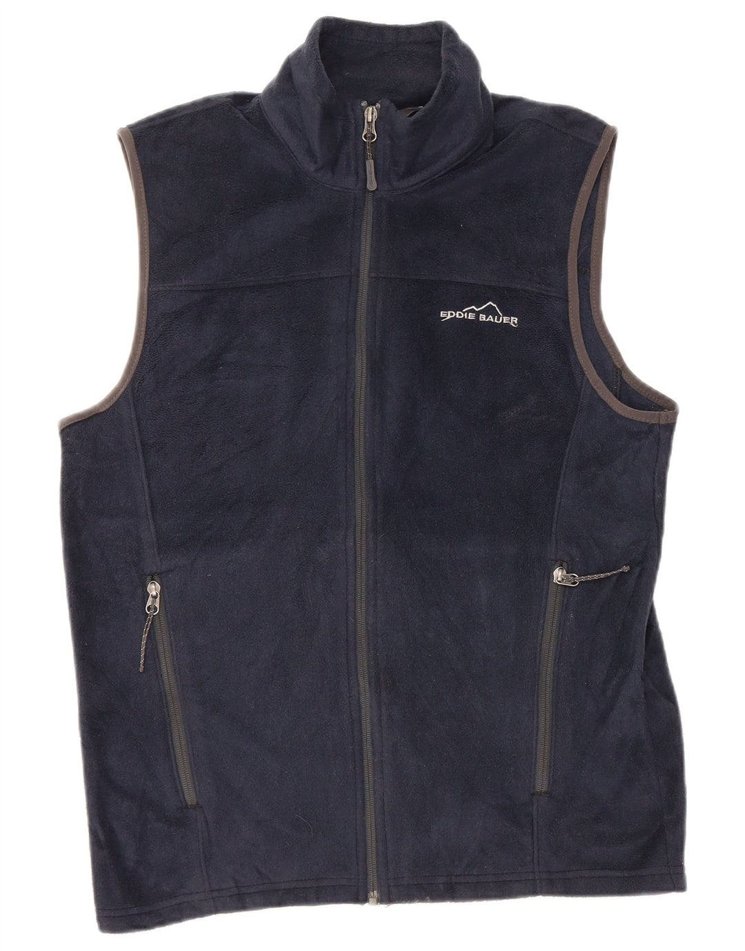 EDDIE BAUER Gilet Polaire Homme UK 36 Petit Bleu Marine Polyester