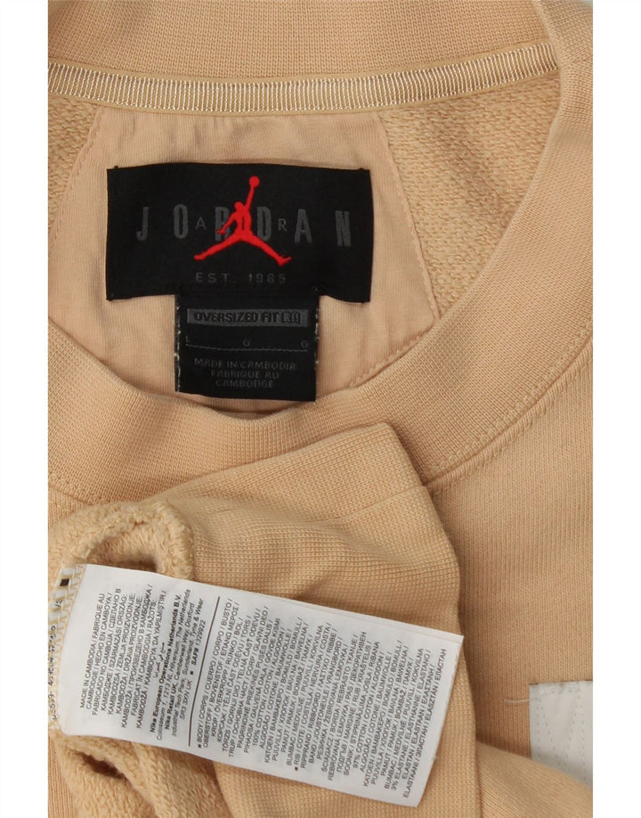 JORDAN Pull surdimensionné pour homme en coton beige