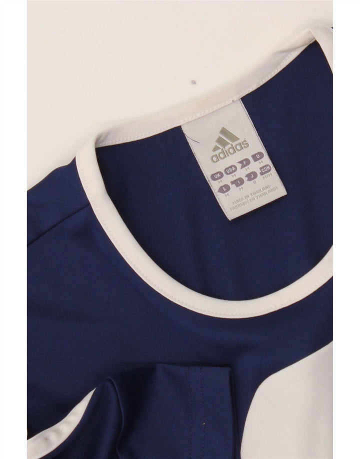 Adidas Homme Climalite T-Shirt Top Bleu Marine Colorblock