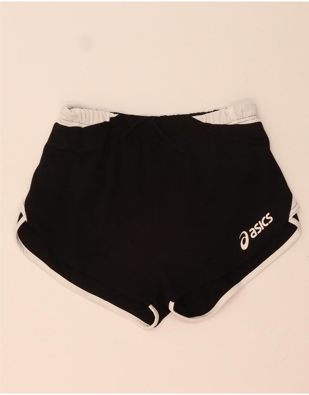 Asics Short de sport graphique pour femme UK 12 Polyester color block noir moyen