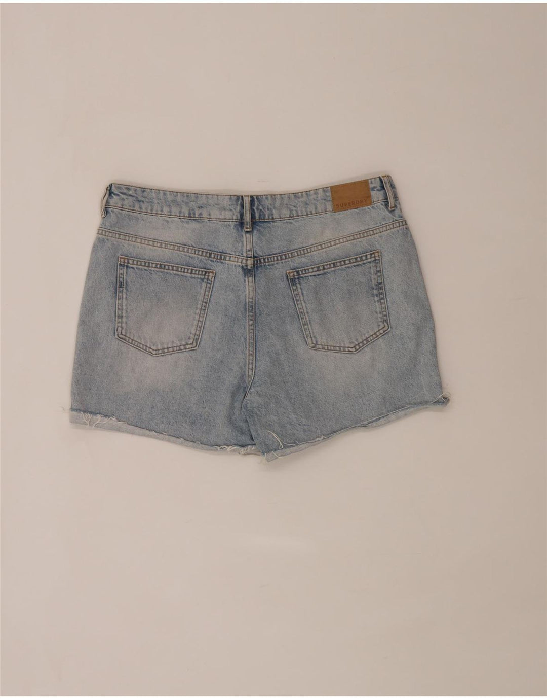 Superdry Short en Jean W32 Large Bleu Coton Femme