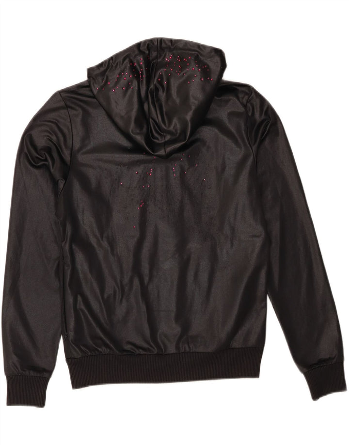 Adidas Veste de survêtement à capuche pour femme EU 36 Petit Noir Polyester