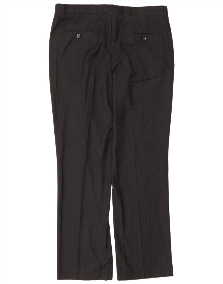 Pierre Cardin Pantalon de Costume Droit Homme W36 L32 Noir Polyester