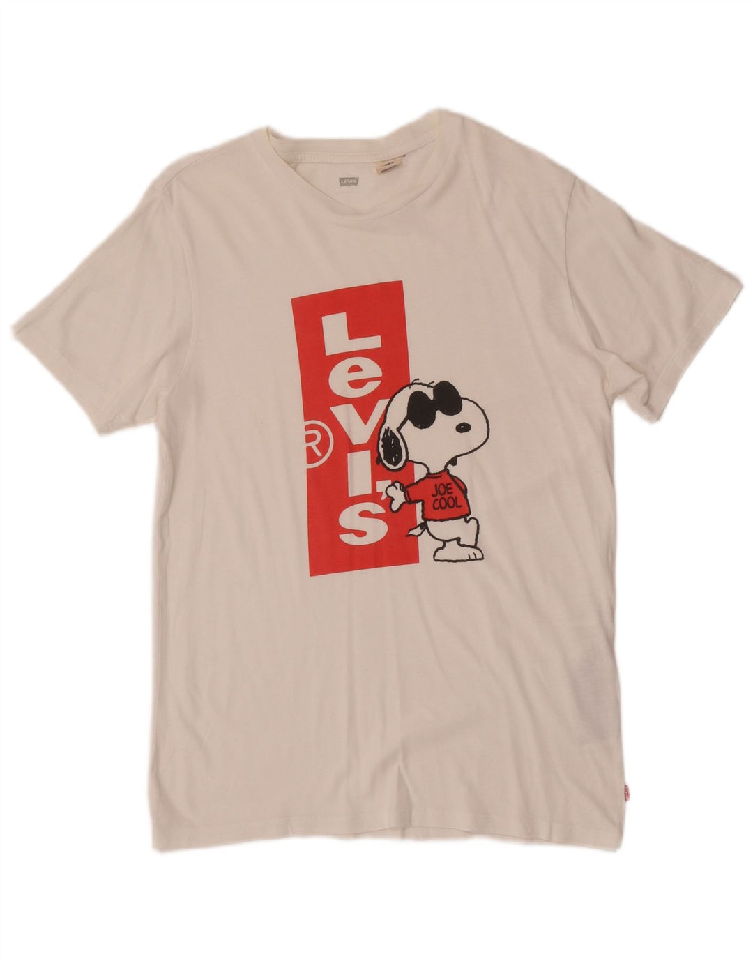 Levi's Tee-Shirt Peanuts Graphic Homme Blanc Petit Coton
