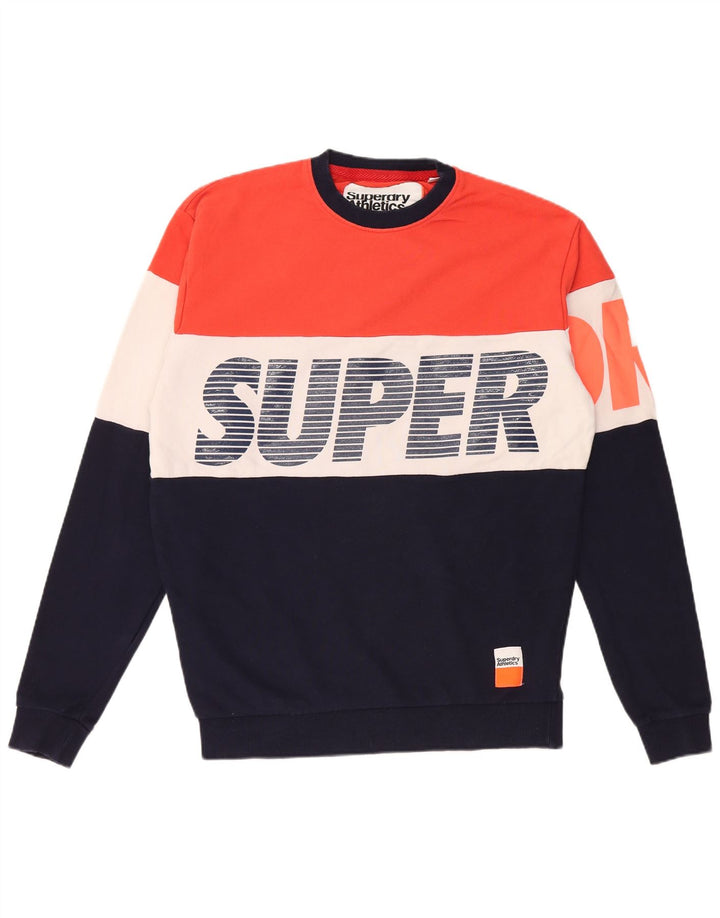 SUPERDRY Sweat-shirt coupe ample pour homme, petit color block multicolore