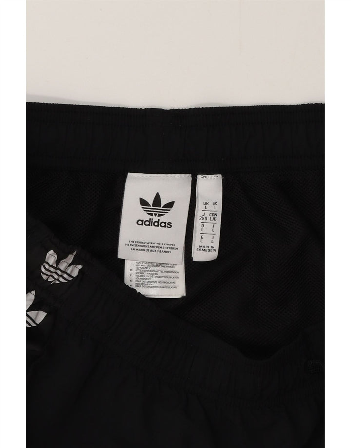 ADIDAS Short de sport graphique pour hommes, grand, noir, polyester