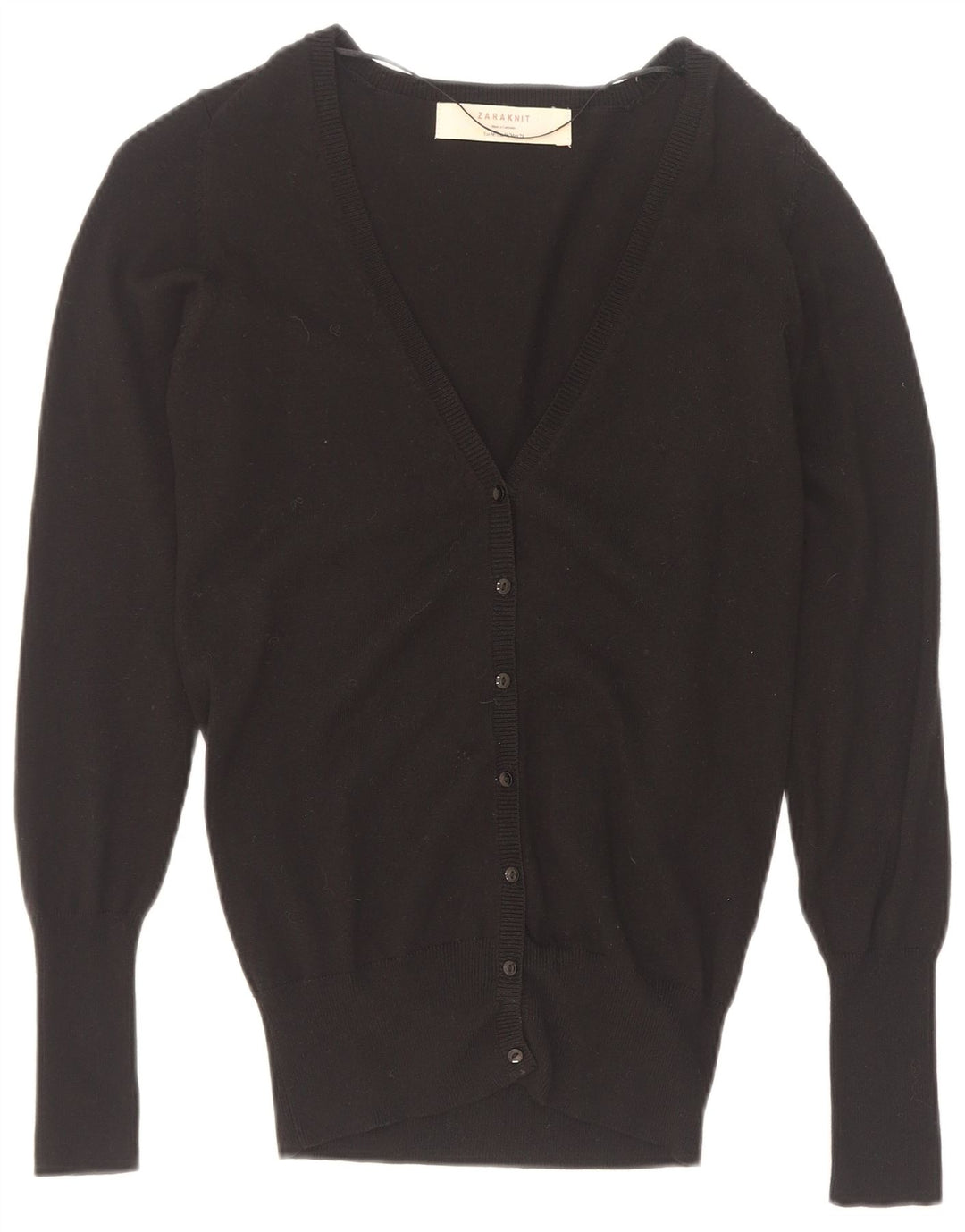 Zara Cardigan Femme Pull UK 12 Medium Noir