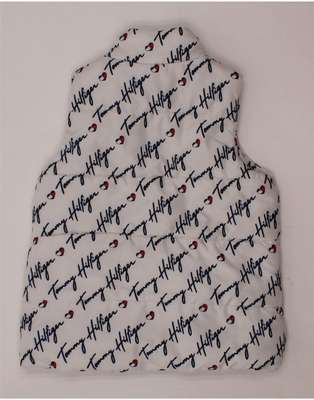 TOMMY HILFIGER Gilet matelassé graphique pour fille 3-4 ans Blanc Polyester