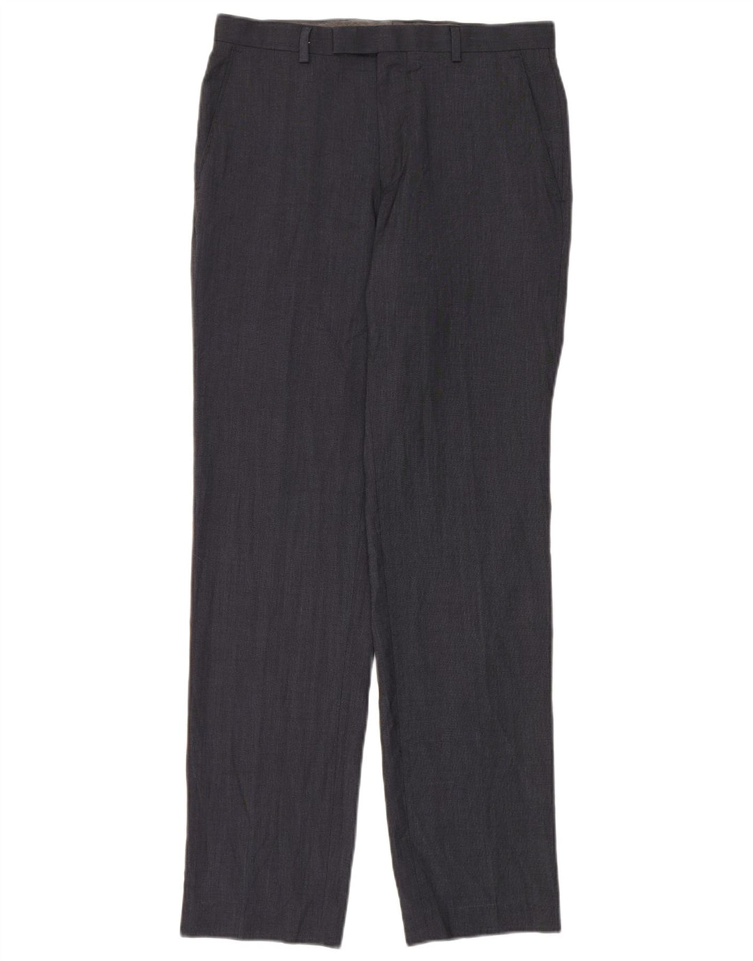 Marks & Spencer Pantalon de Costume Droit Homme W30 L33 Bleu Marine Polyester