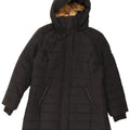 Alpenblitz Manteau rembourré à capuche pour femme UK 22 2XL Noir Polyester