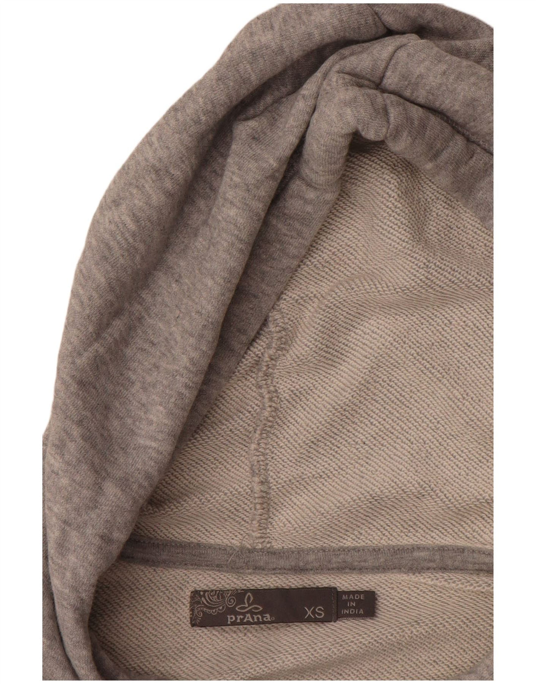 PRANA Pull à capuche graphique surdimensionné pour femme UK 6 XS Gris