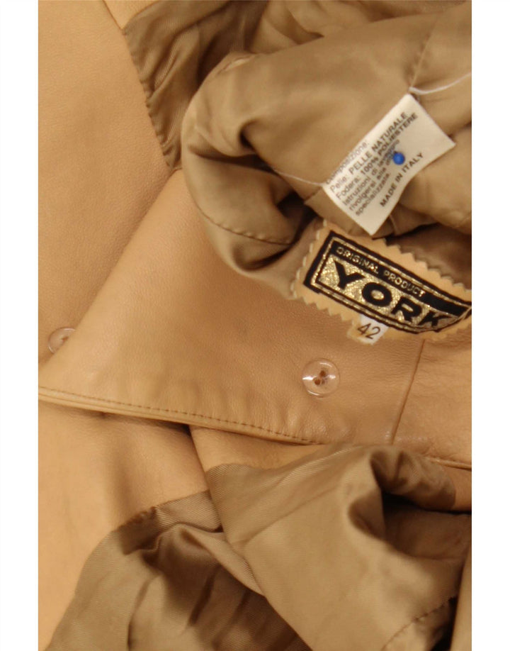 Veste en cuir pour femme York IT 42 Beige moyen