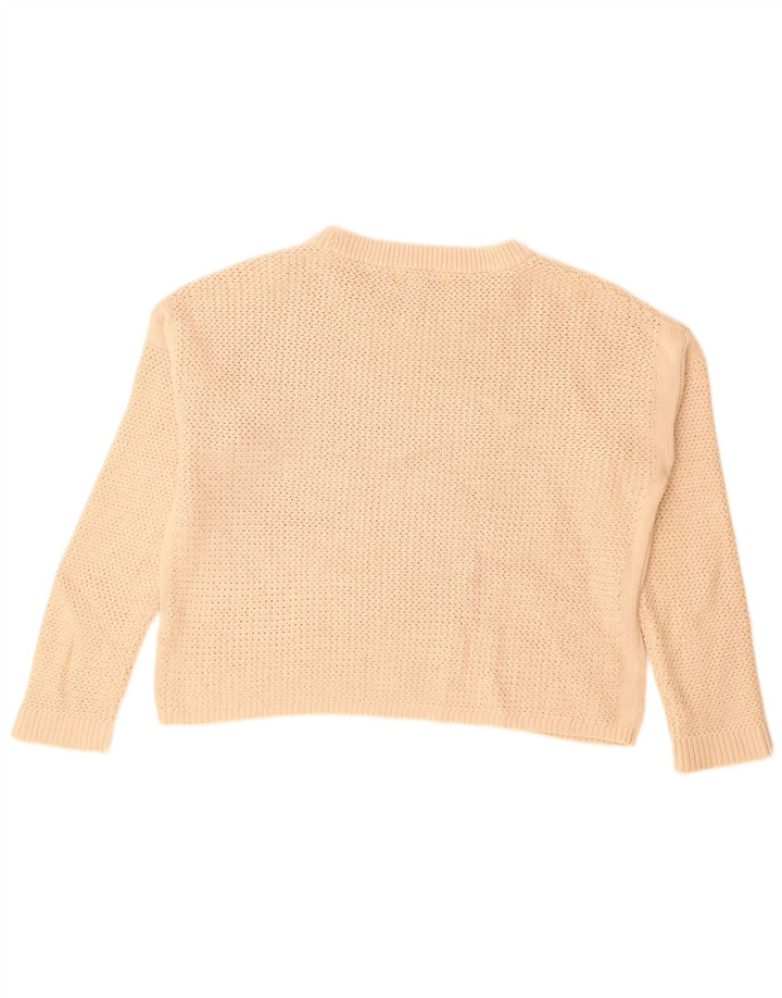 Marks & Spencer Pull à col rond pour femme UK 14 Beige moyen
