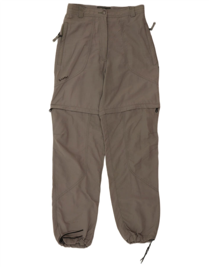 SCHOFFEL Pantalon décontracté fuselé pour femme UK 12 Medium W28 L32 Gris