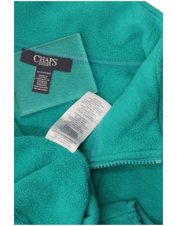 Chaps Gilet Polaire Femme UK 20 2XL Turquoise Polyester